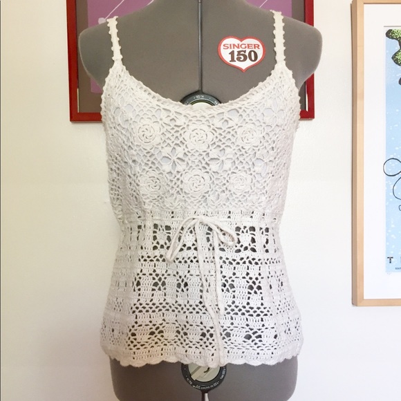 White Crochet Top - Picture 2 of 5